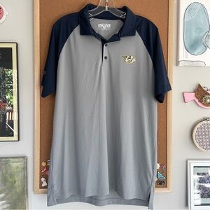 Levelwear Nashville Predators Navy and Grey Polo size Medium